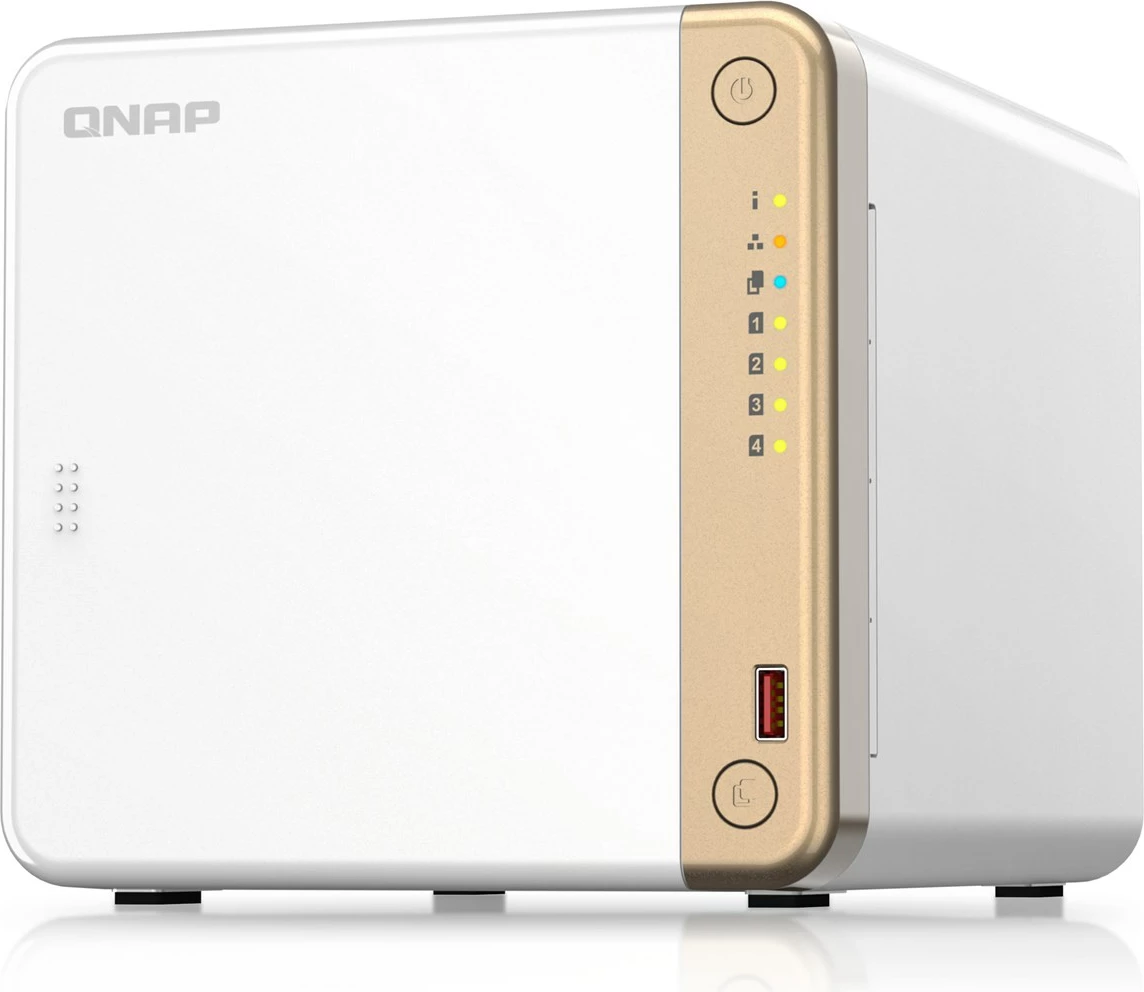 NAS ohišje QNAP TS-462-4G, Intel Celeron N4505, 4 GB RAM DDR4, stolp, bela