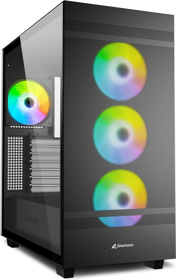 Ohišje Sharkoon Rebel C50 RGB, Full Tower, črno, kaljeno steklo, RGB