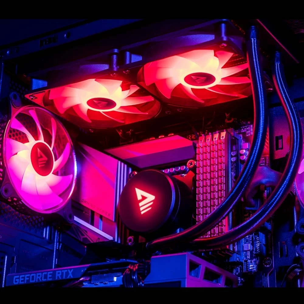 Hladilni sistem za procesor SAVIO VELOX 360 mm, All-in-one tekočinski hladilnik, aluminij, RGB, črn