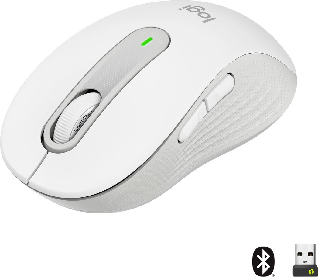 Brezžična miška M650 Signature Logitech 910-006255, Bluetooth/USB, bela