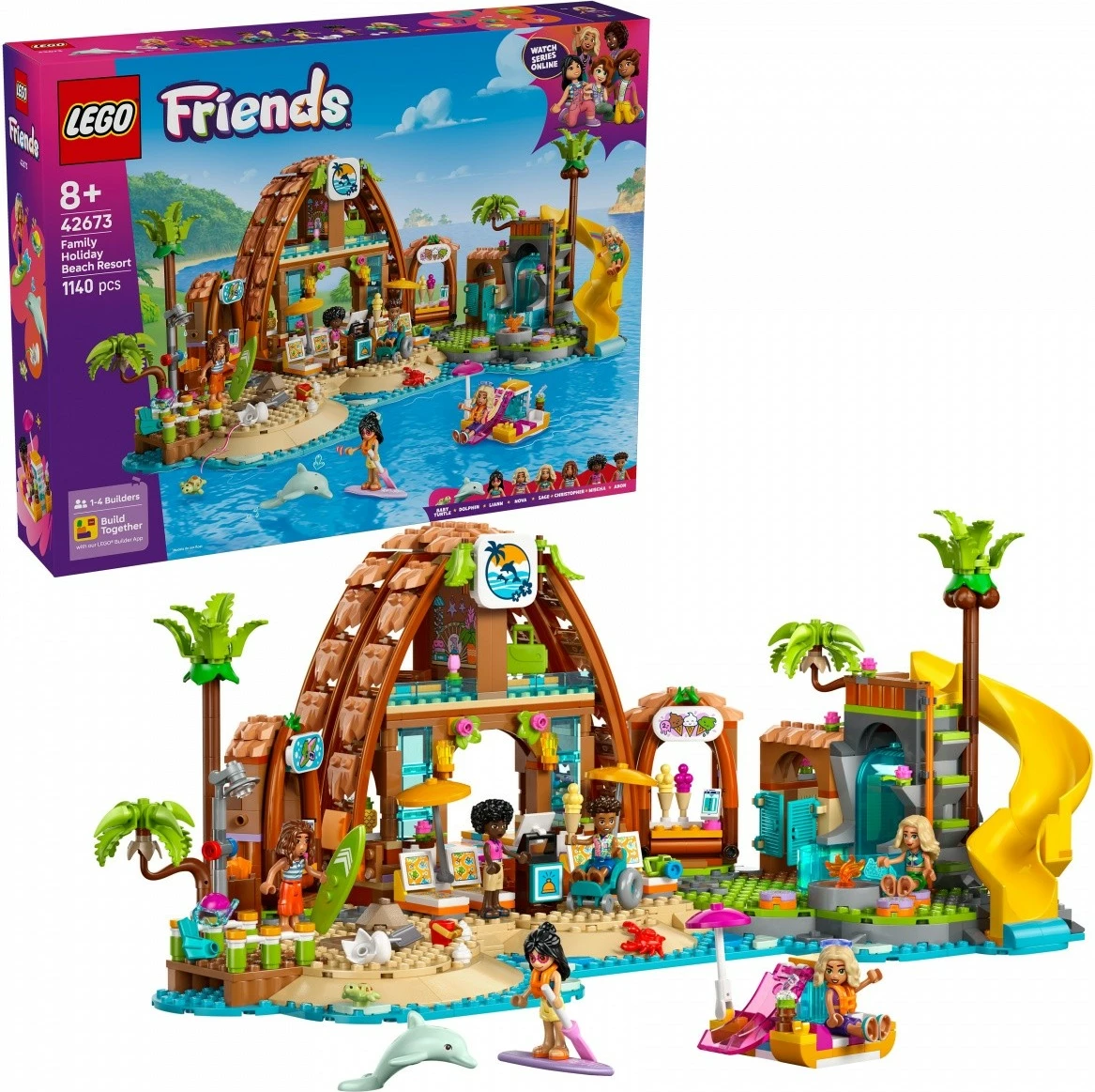 Družinske počitnice na plaži, LEGO Friends 42673, 1140 kosov