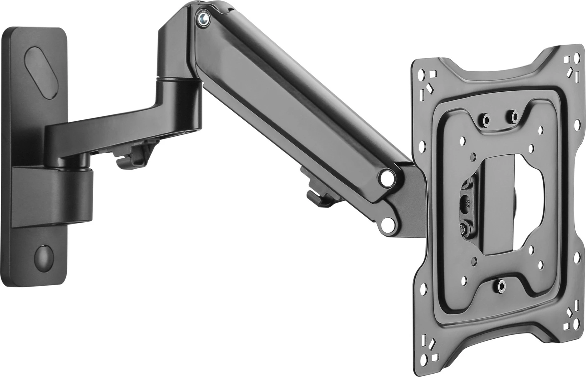 Stenski nosilec za monitor, univerzalen, plinasto roko, VESA 75x75/100x100, črn — Digitus