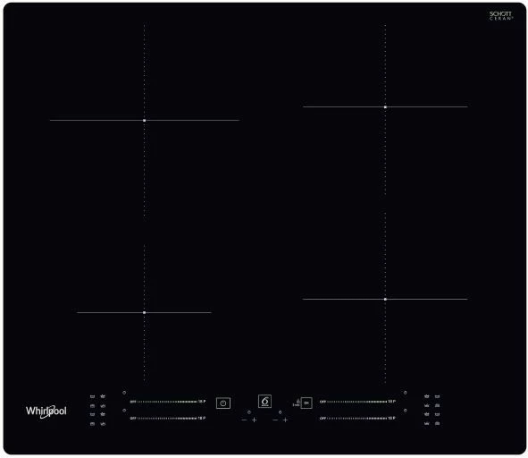Indukcijska plošča Whirlpool WSS4060BF, 4 kuhališča, Touch, črna