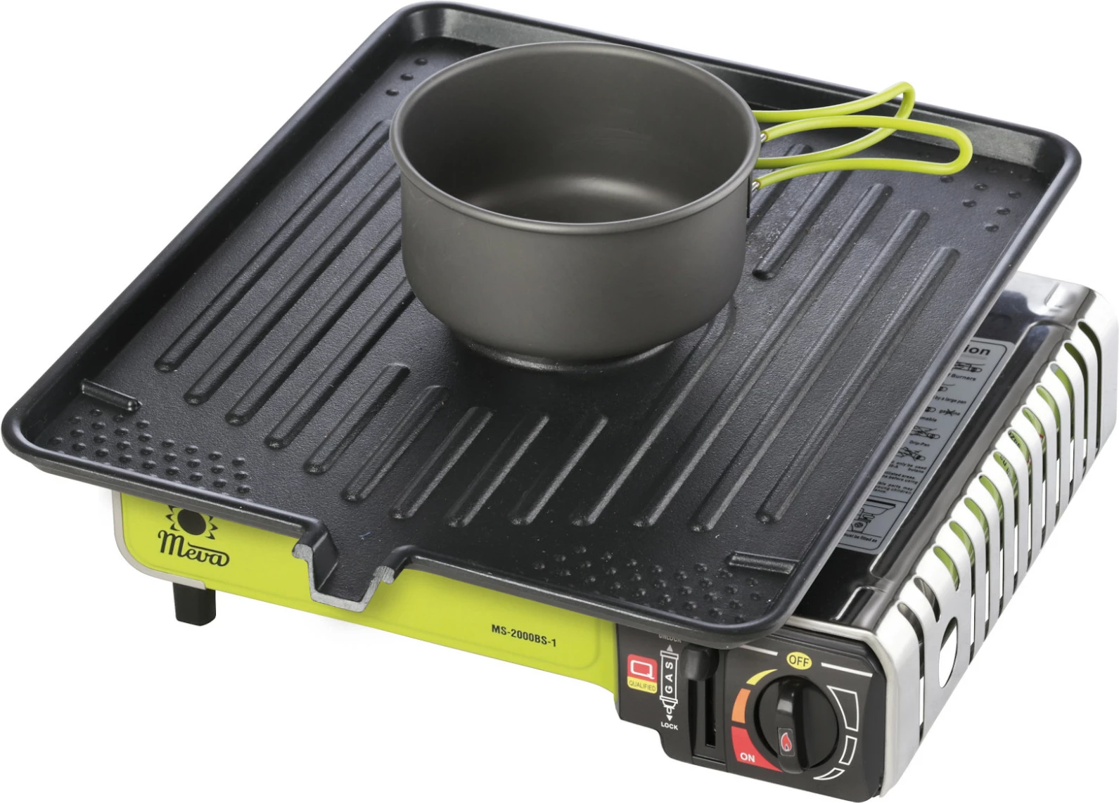 Rešetka iz litega železa za kamping štedilnik z nastavitvijo za gorilnik Meva UGP22002