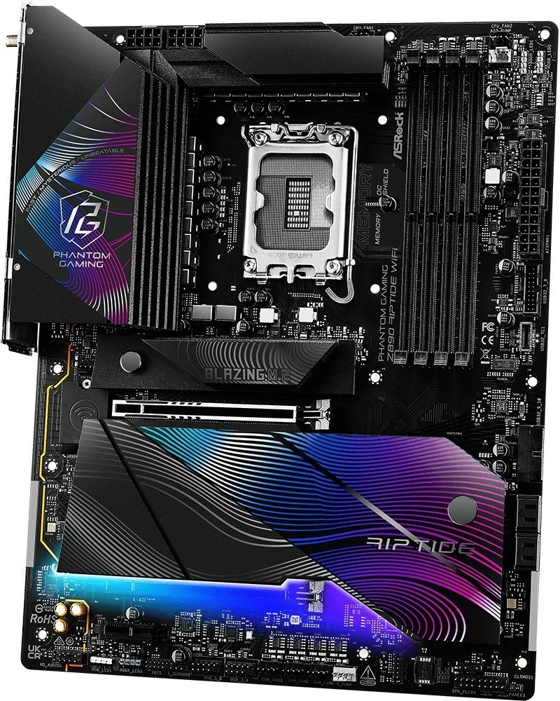 Matična plošča ASRock Z890M Riptide WiFi, Socket 1851, ATX, z Wi‑Fi, črna