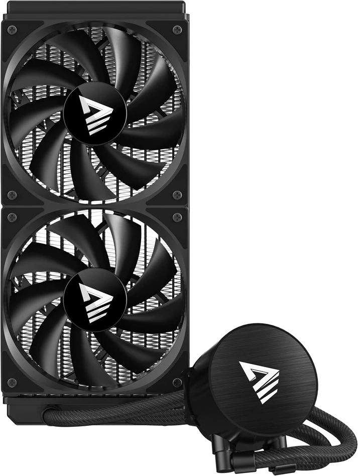 Komplet vodnega hlajenja 240 mm, 2 ventilatorja 12 cm, črn, Savio NOX