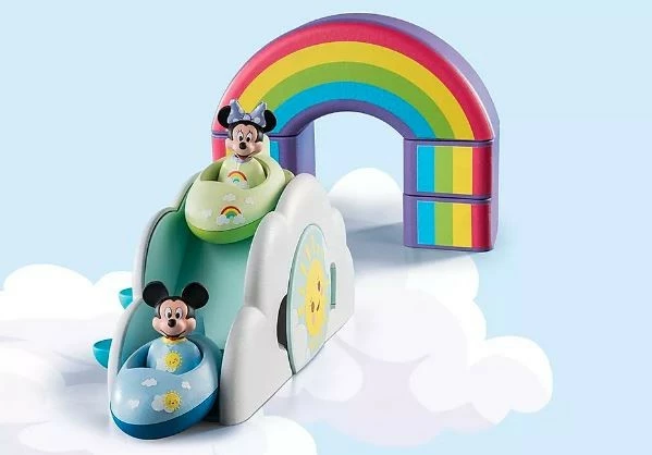 Igralni set Playmobil 1-2-3 Hiša oblakov Mickey in Minnie, 16 kosov, večbarven