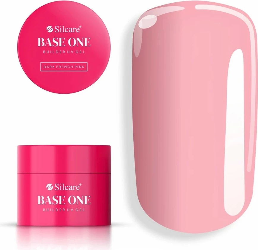 Gradbeni gel za nohte Dark French Pink Silcare Base One, 50 g