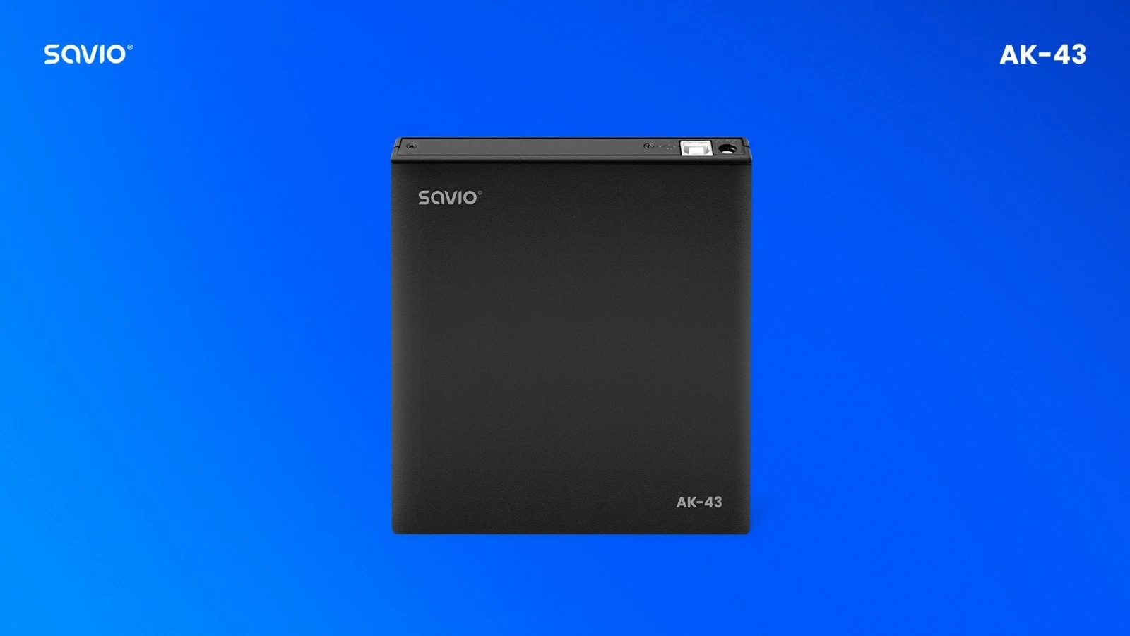 Zunanji CD/DVD pogon Savio AK-43, USB, tanek, črn