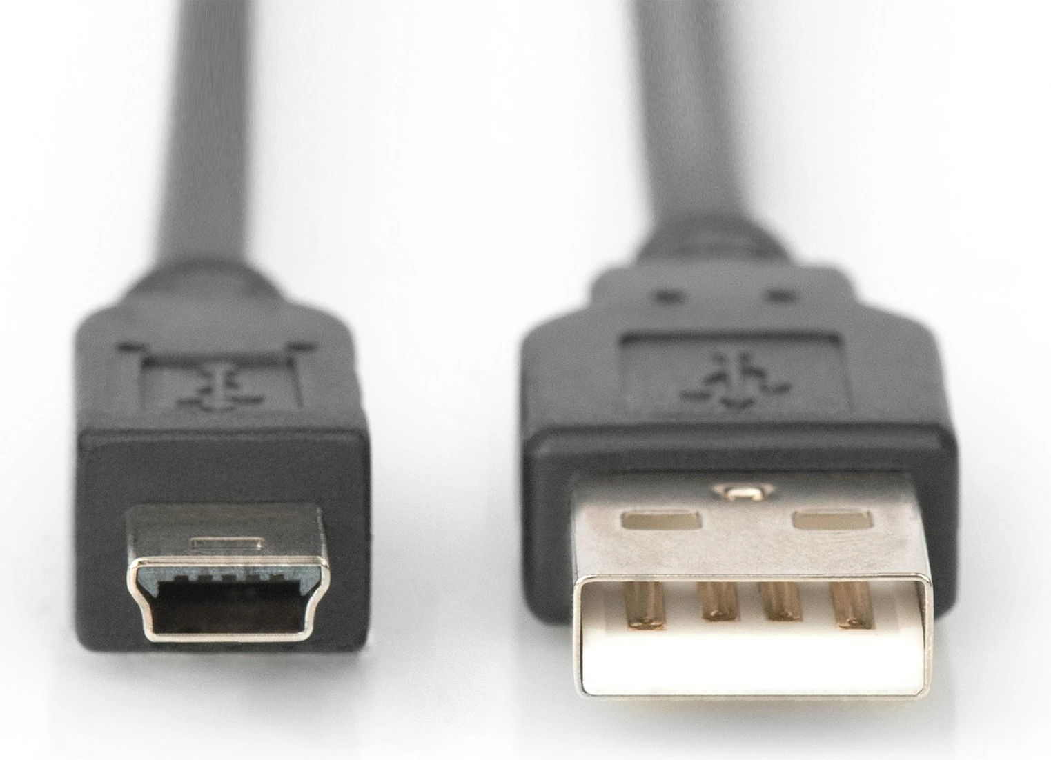 USB 2.0 kabel 1 m, USB A na mini-USB B, črn — Digitus