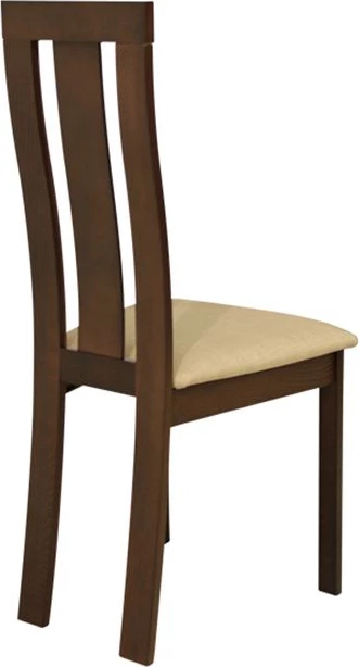 Leseni stol FH0070.01 orehova barva z bež tkanino, set 2 kosov