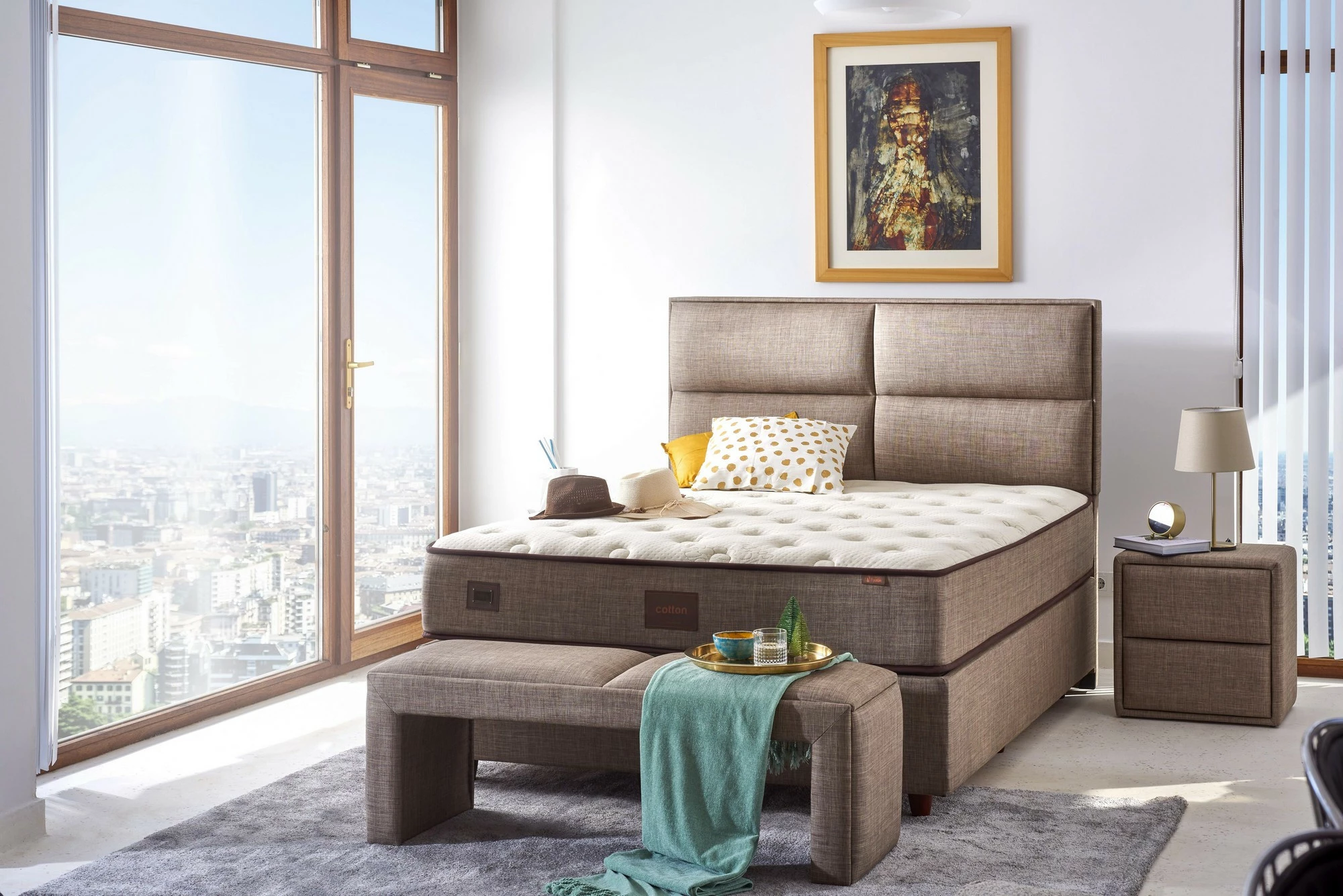 Luksuzna bombažna vzmetnica Skye Decor, 90x190 cm, enojna