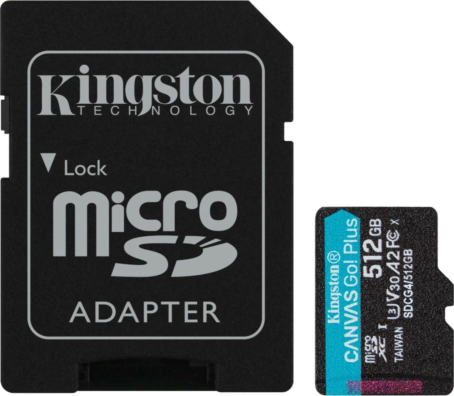 MicroSD kartica 512GB (Canvas Go! Plus Gen4) Kingston z adapterjem