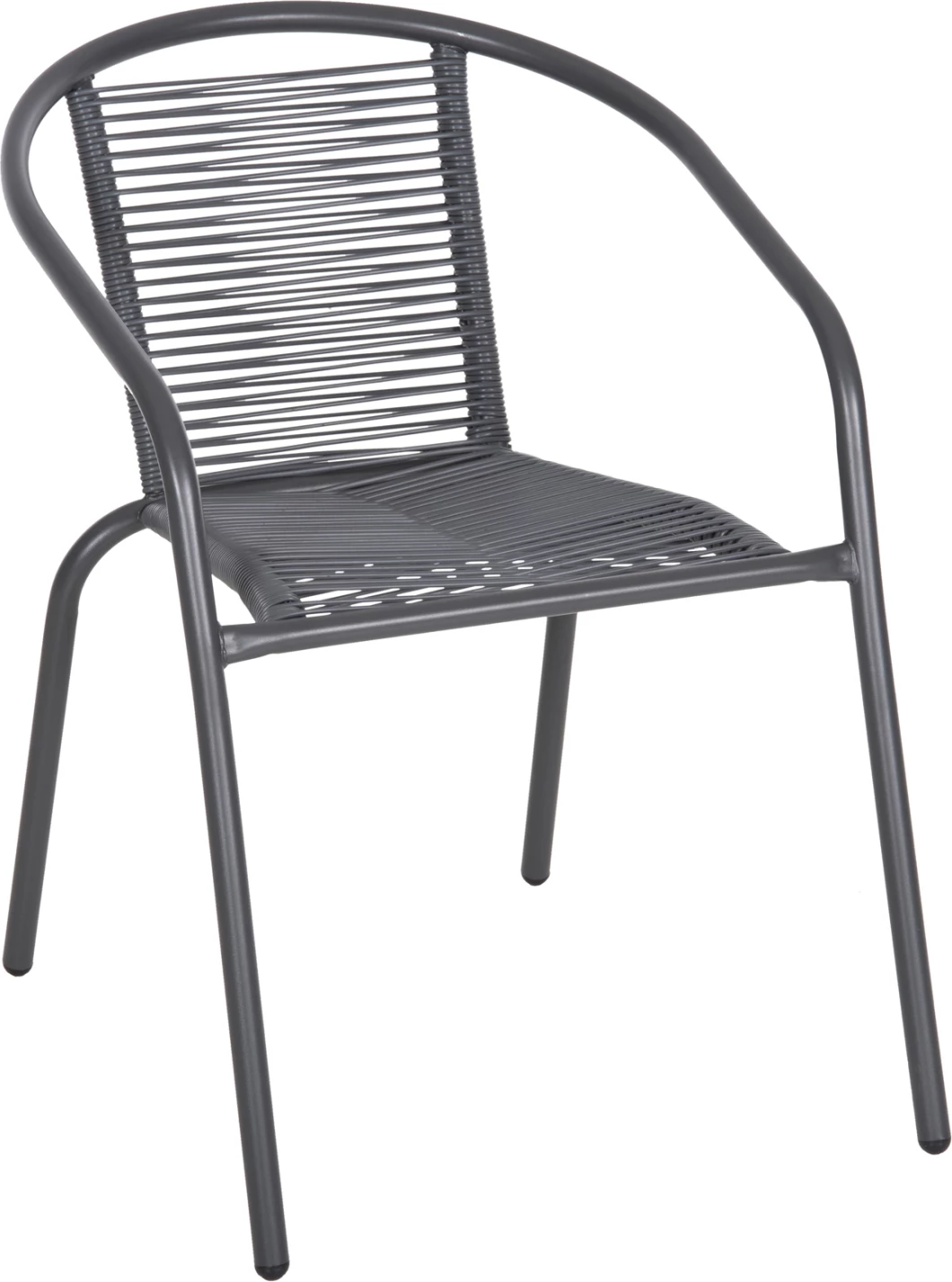 Stabilen naslanjač SWIFTER FH5969.01 iz kovine v sivi barvi-sintetični ratan v sivi barvi 54x61x75Hcm
