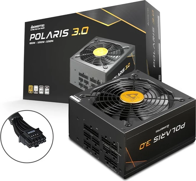Furniznik energije Chieftec POLARIS 3.0 1050W, 80 PLUS Gold, modular, črn