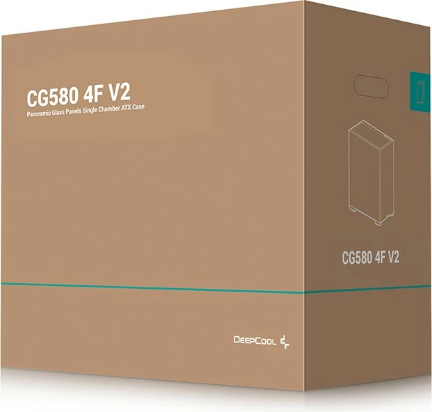 Računalniško ohišje Deepcool CG580 4F V2, midi tower, kaljeno steklo, RGB, črno