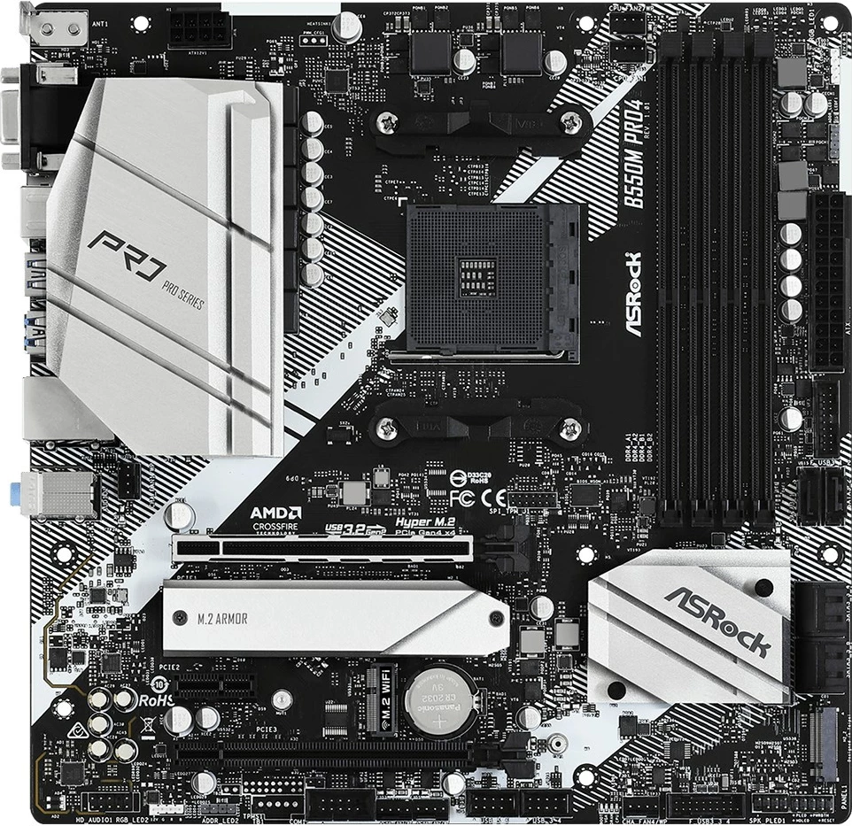 Matična plošča Asrock B550M Pro4, Socket AM4, micro ATX