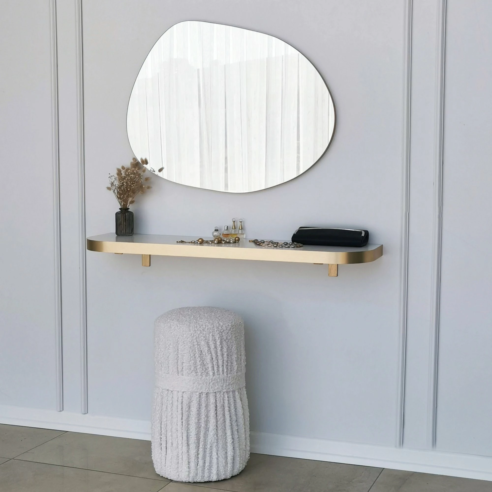 Moderno ogledalo, zlate barve, Hanah Home Gusto