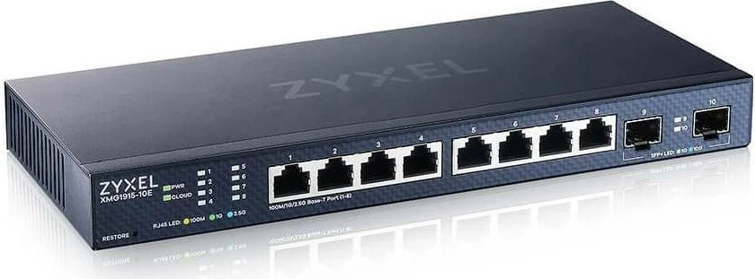 Upravljan preklopnik Zyxel XMG1915-10E, 8 LAN vrat 2.5 Gbit
