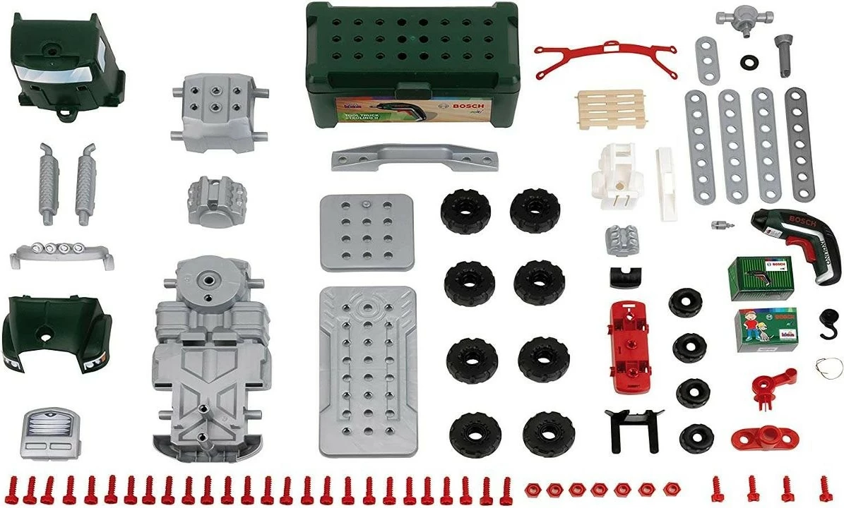 Velik kamion igrača v stilu Bosch Klein Turning Truck, plastika, za fante, zelen/črn/srebrn