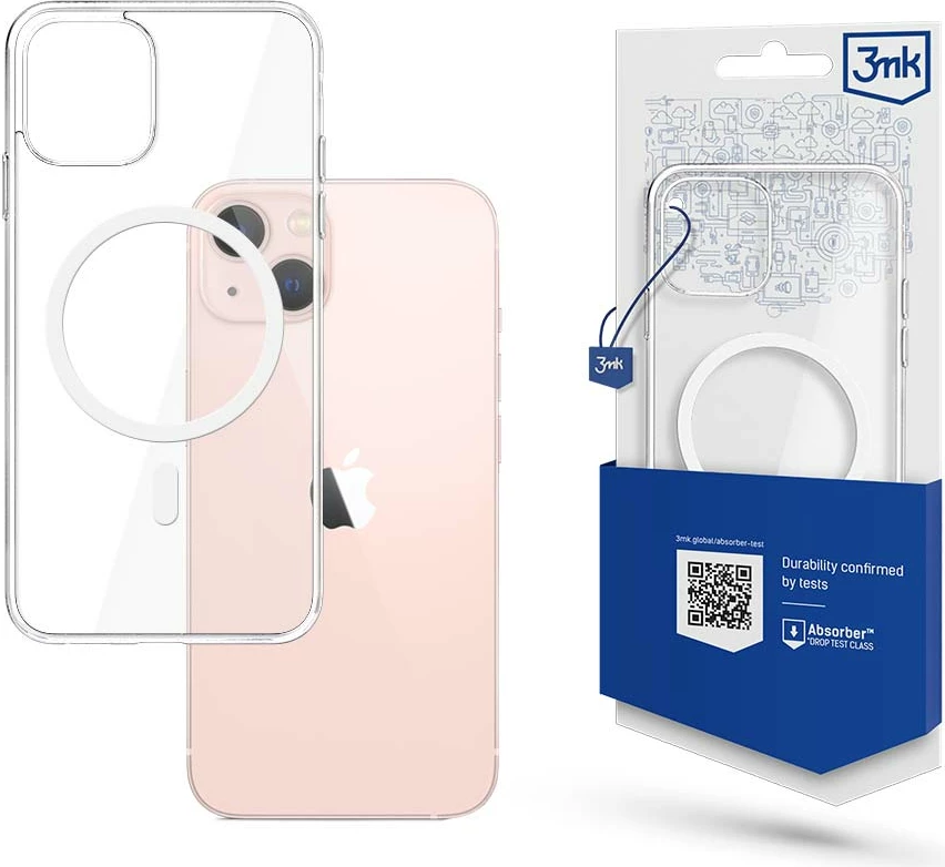 Prozoren ovitek za telefon 3mk MagCase za iPhone 13, združljiv z MagSafe