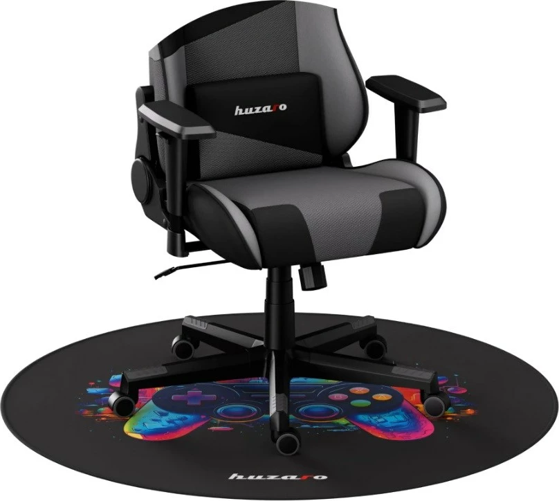 Okrogla preproga za stol Huzaro FloorMat 7.0, 1200 mm, gumijasta, črna