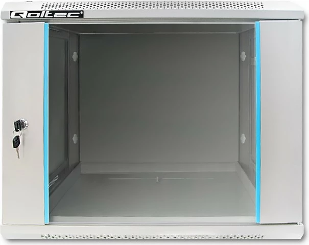 Računalniško ohišje RACK 9U, 600 x 600 x 500 mm, za na steno, sivo, Qoltec