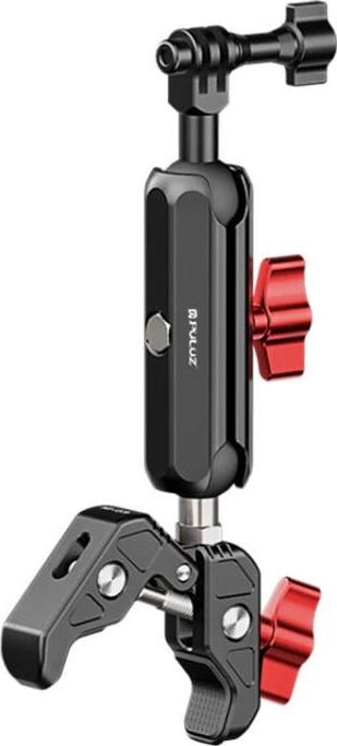 Nosilec za vzvratno ogledalo za akcijske kamere za motor in kolo, Puluz PU3211, črn z rdečimi detajli