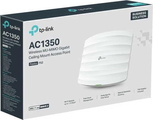 Brezžična dostopna točka TP-Link FESTA F52, 2,4 GHz in 5 GHz, 867 Mbit/s, bela
