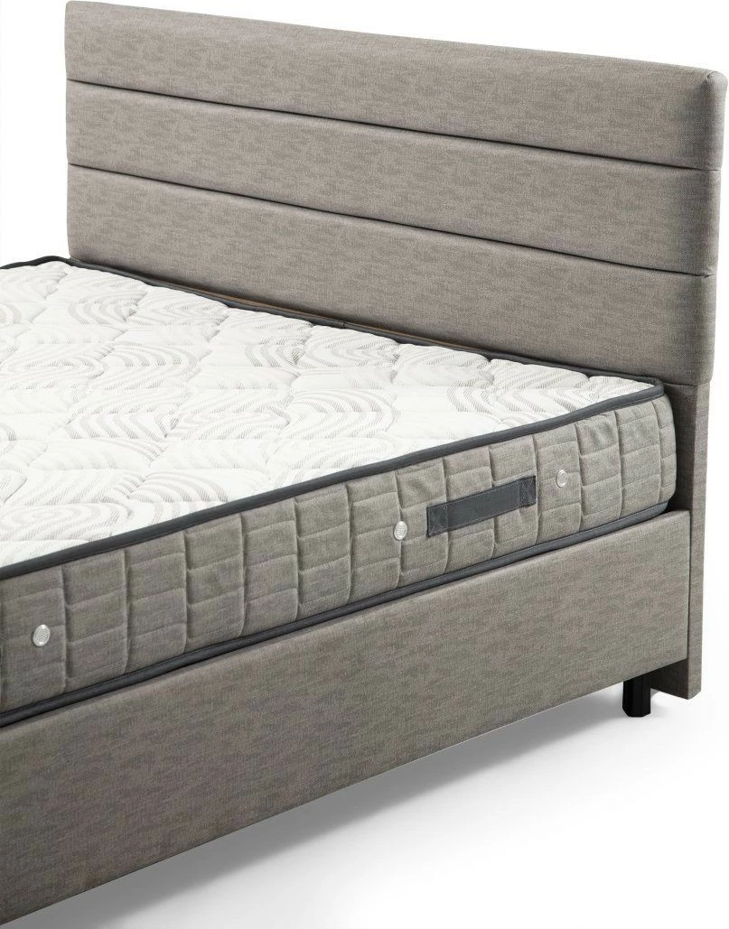 Set dvojnega vzmetnice, vključno s podlago in posteljo, Skye Decor Motya, 160x200, svetlo siva