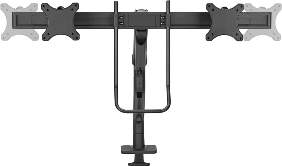 Kotični nosilec za monitor Neomounts DS75S-950BL2, s sponko/spremljevalnim prebojem, 8 kg, 17"-32", črn