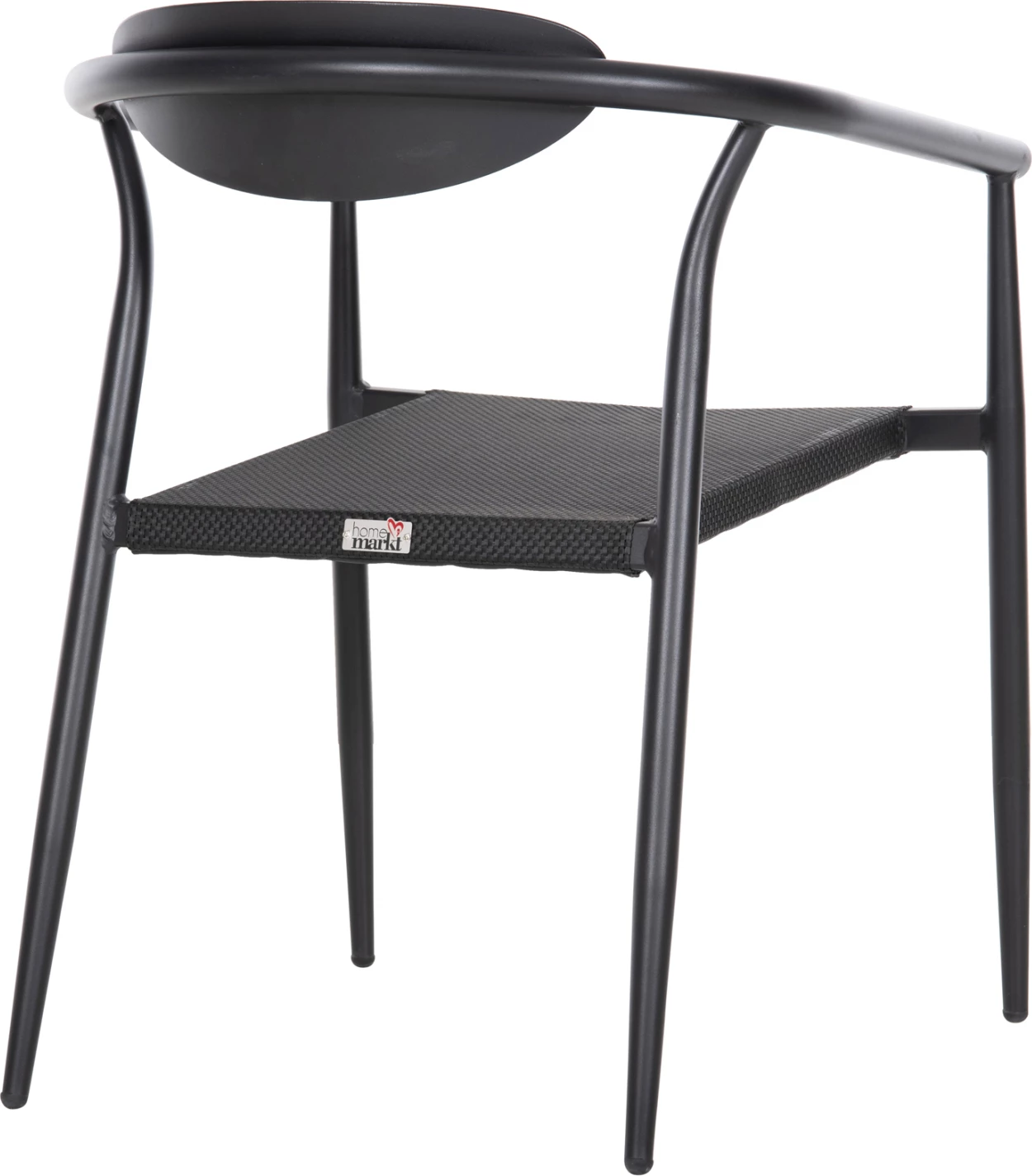 Naslanjač Serly FH6052.02, črn aluminij - črna textilena, 56x61x74,5H cm