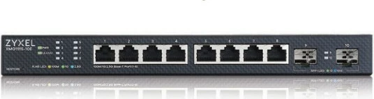 Upravljan L2 stikalo Zyxel XMG1915-10E, 2.5G Ethernet (100/1000/2500), za rack montažo