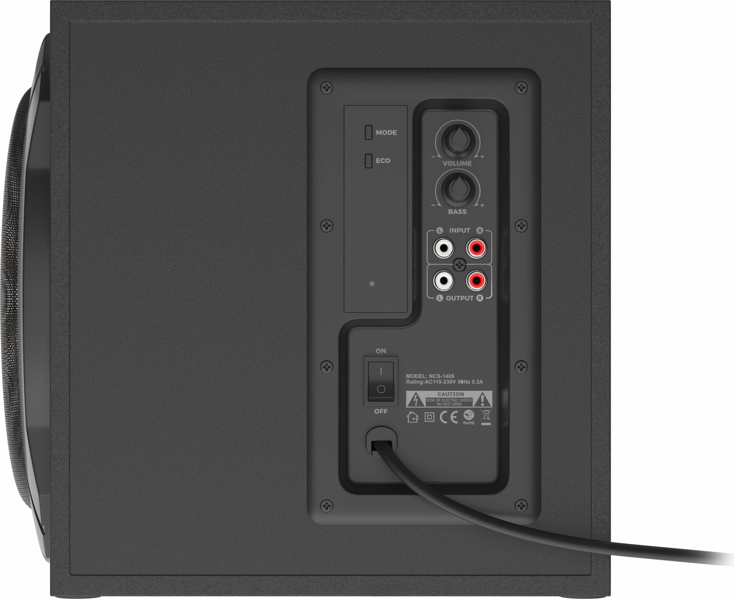 2.1 zvočniški sistem Genesis Helium 610BT, 60 W, Bluetooth, črn z rdečimi