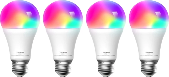 Set pametnih LED žarnic Meross MSL120, WiFi, E27, RGBW, 4 kosi
