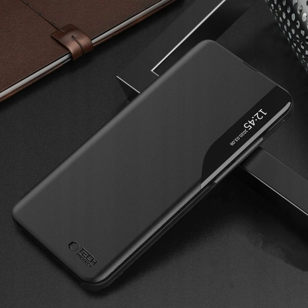 Ovitek za telefon Smart View Tech-Protect za Xiaomi Redmi Note 14 Pro 5G / Poco X7 5G, črn