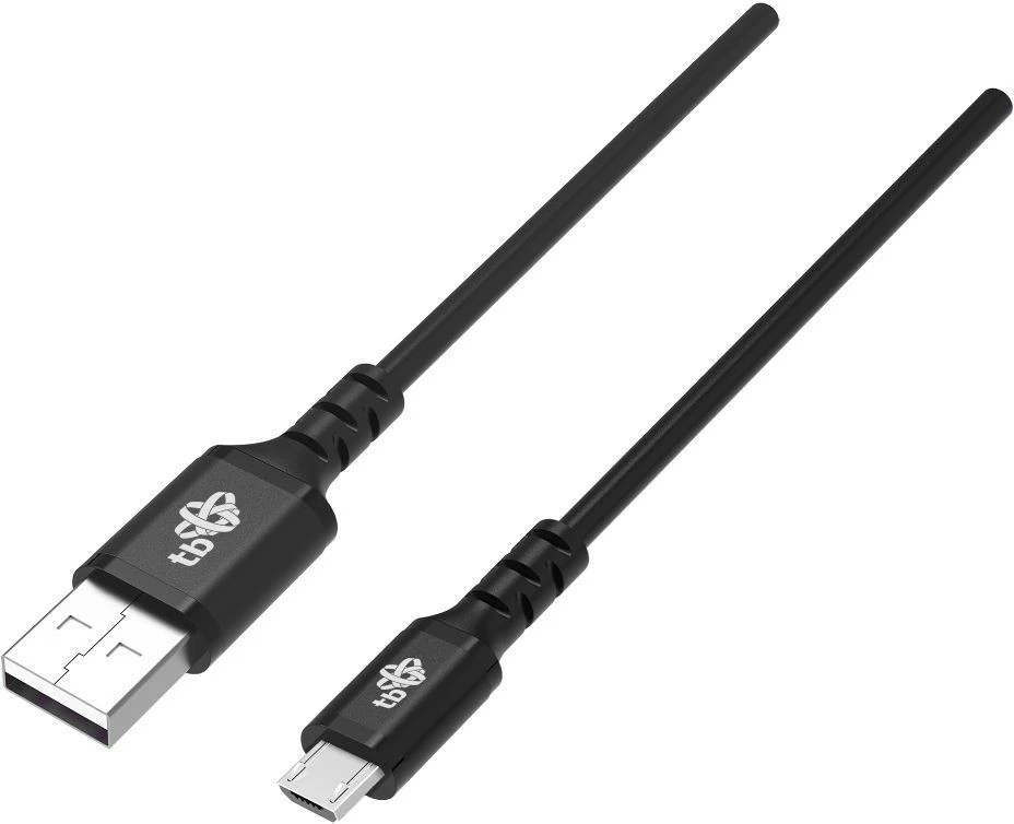 USB kabel TB, 1 m, Micro USB, silikonski, črn