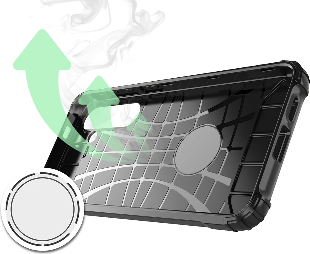 Hibridna zaščita za Samsung Galaxy S24 FE Hurtel, črna