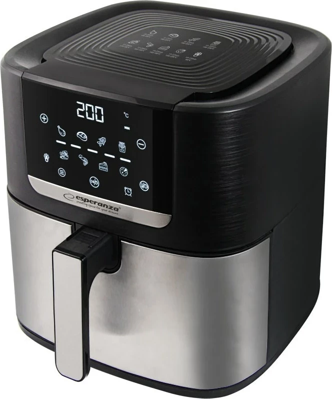 Zračni cvrtnik, 8 L, 1700 W, inox, črn - Esperanza EKA004