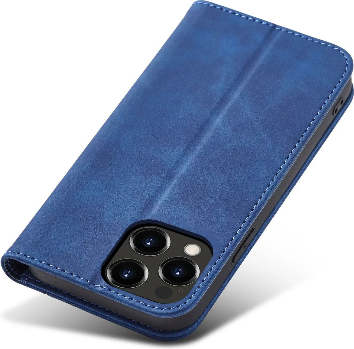 Etui magnetni Fancy Case s trakom za denarnico in stojalom za iPhone 13 Pro Max, modra — Hurtel