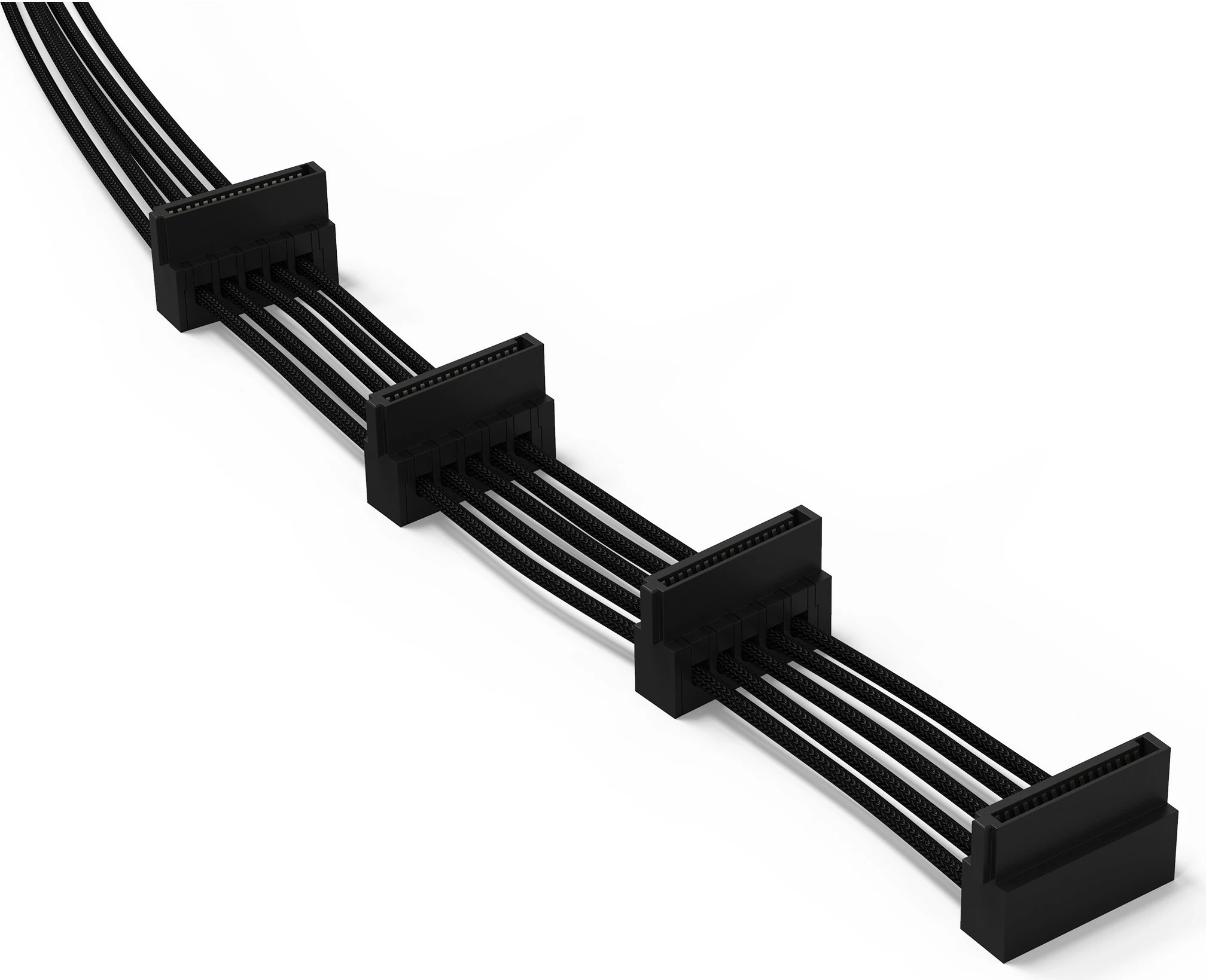 Napajalni kabel 4x S-ATA 720 mm, be quiet, črn