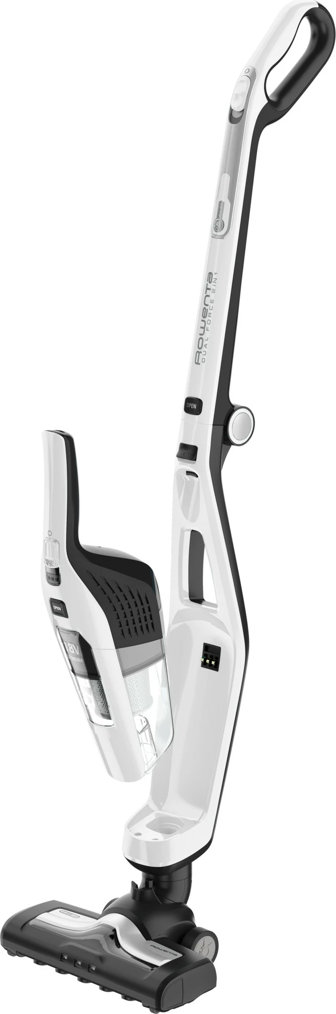 Brezžični sesalnik 2-v-1, Rowenta Dual Force RH6737, 18V, bel