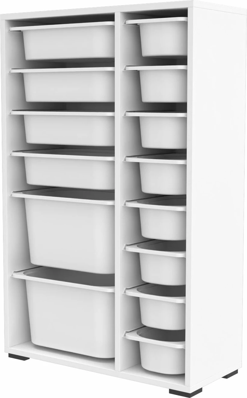 Večnamenska omara, bela, Rine 2D4K8U, 69,5x109x30 cm