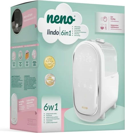 Sterilizator in grelnik 6-v-1 Neno Lindo, z LED zaslonom, bel