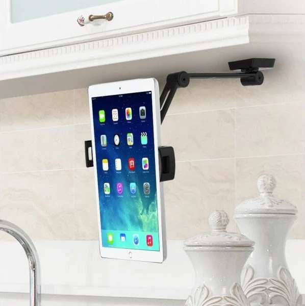 Nastavljiv stenski nosilec za tablico 4,7-12,9", Techly 026388, črn