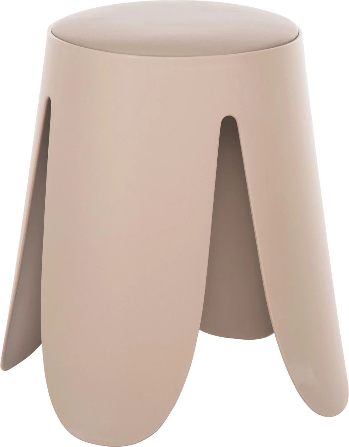 Stol DENTY FH9619.04 polipropilen v kapučino-PU sedež v kapučino Φ30x47.5Hcm