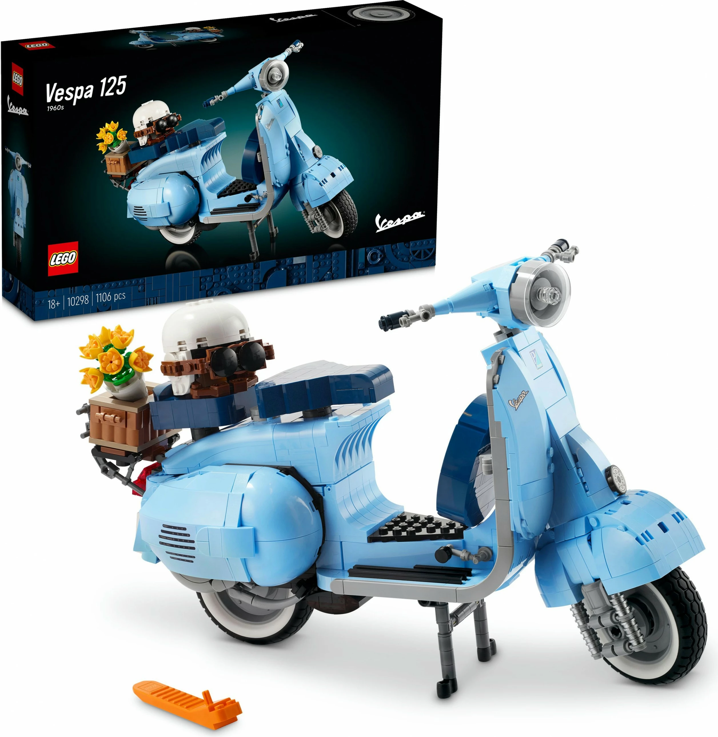 Model skuterja Vespa 125, komplet LEGO Creator Expert, 1107 kosov, večbarven