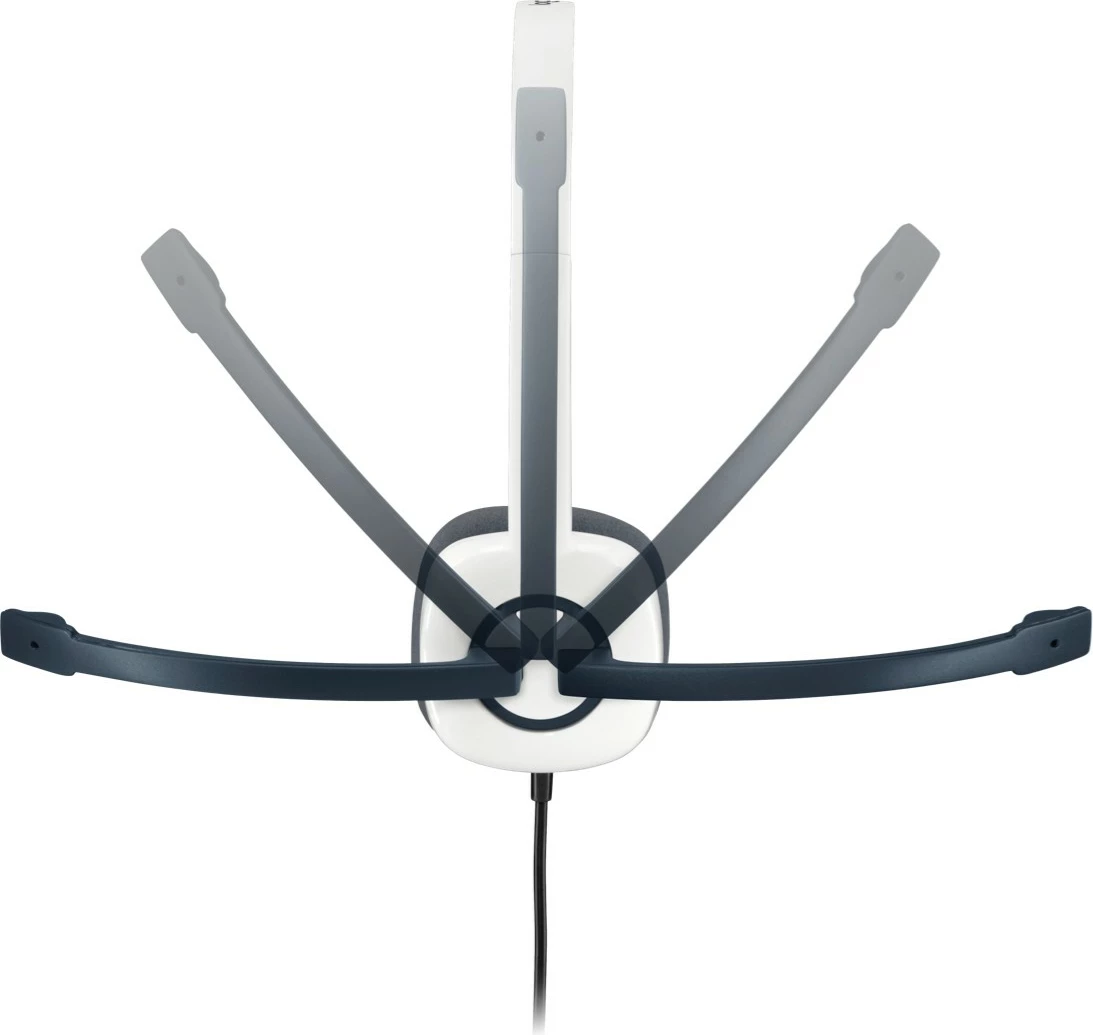 Stereo slušalke, žične, za pisarno/klicni center, 20 - 20000 Hz, 80 g, bele — Logitech H150