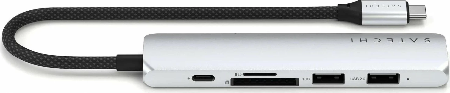 USB-C razširitveni hub Satechi 6v1 ST-P6S, 4K HDMI, srebrn