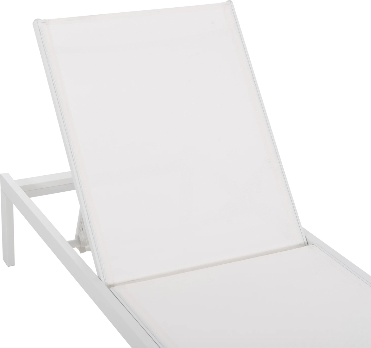 Aluminijasti ležalnik THATCHER FH5983.01 bel okvir in tekstilen 196,5x64,5x92Hcm